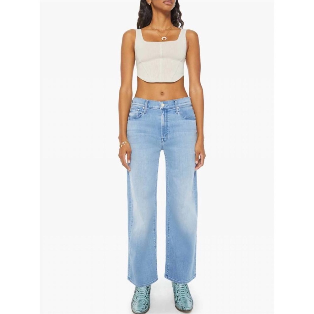 MOTHER the dodger flood jeans in all over the map